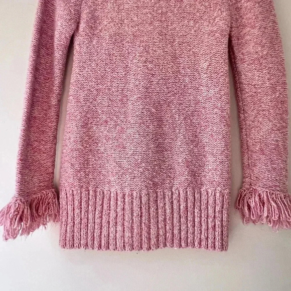 Y2K Vintage Energie Pink Fringe Chunky Button Sweater Open Cardigan Women’s M - Picture 10 of 16